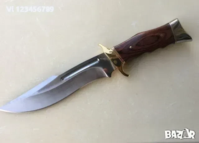 Стабилен и тежък ловен нож, кания 190 х300, снимка 2 - Ножове - 50553465