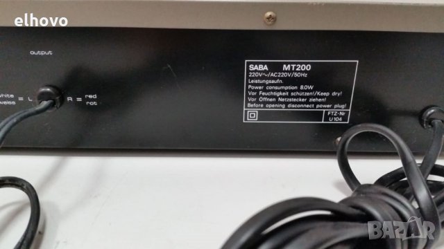 Стерео тунер SABA MT 200, снимка 5 - Ресийвъри, усилватели, смесителни пултове - 28507583