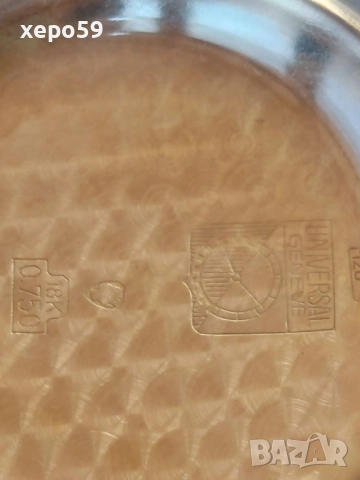 Колекционен Ръчен швейцарски златен 18к часовник Universal Geneva cal.264-1940-45год., 3 500 лв, снимка 5 - Мъжки - 52217821