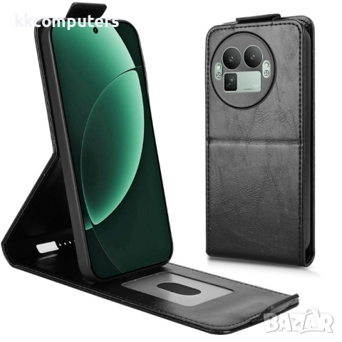 Кожен флип калъф за Realme GT 8 Pro 5G- Стенд и Холдер за Карти, вкл. Протектор, 4 Цвята, снимка 4 - Калъфи, кейсове - 52748149