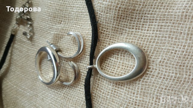 Комплект-колие,обици и пръстен, снимка 3 - Други ценни предмети - 28374644
