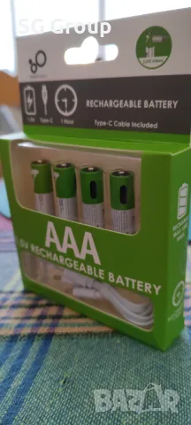 Акумулаторни li-On презареждащи се ААА Usb C батерии + Кабел. , снимка 2 - Друга електроника - 49025637