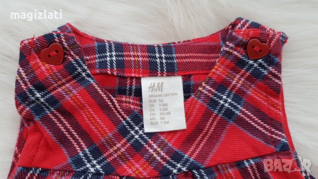 Коледна рокля H&M за новородена госпожица, снимка 4 - Бебешки рокли - 38312387