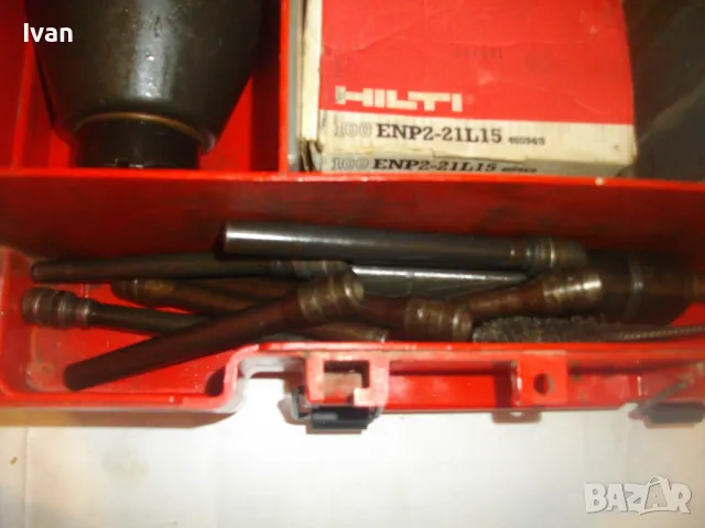 ГОЛЯМ ПЪЛЕН КОМПЛЕКТ HILTI DX600 ПИСТОЛЕТ ЗА БЪРЗ ДИРЕКТЕН МОНТАЖ В ЖЕЛЯЗО БЕТОН ОРИГИНАЛ ЛИХТЕНЩАЙН, снимка 13 - Други инструменти - 48174219