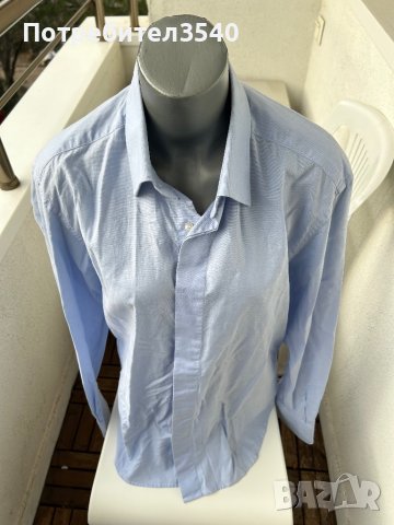 Синя мъжка риза MONNI, снимка 6 - Ризи - 43351962