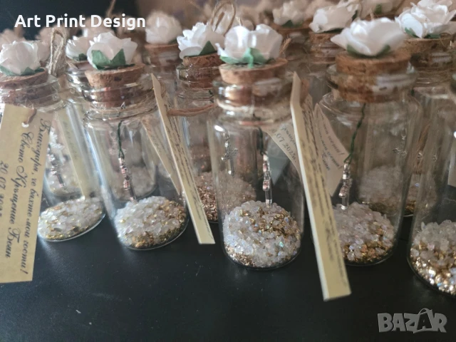 Сувенири Стъкленица за кръщене, рожден ден, юбилей, сватба,погача, снимка 15 - Други - 50595160