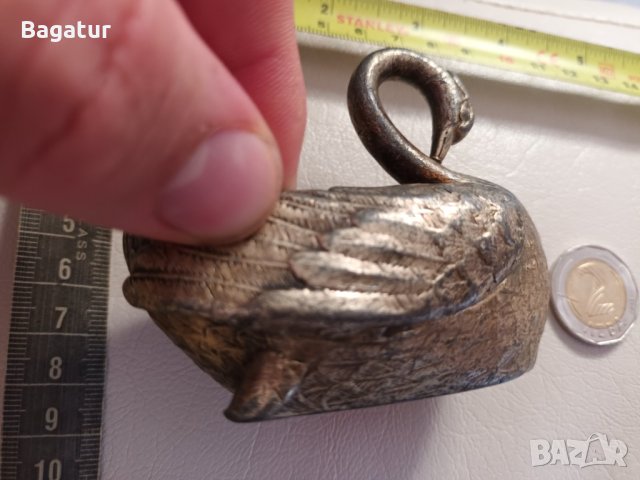 Фигура,лебед,цам, бронз стара, снимка 5 - Антикварни и старинни предмети - 43555726