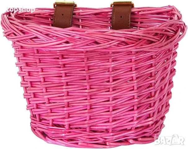 Чисто нова ратанова плетена кошница за кормило на велосипед, снимка 2 - Аксесоари за велосипеди - 50542578