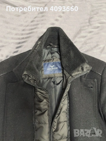 Черно палто Teodor (мъжко), снимка 3 - Палта - 53226488