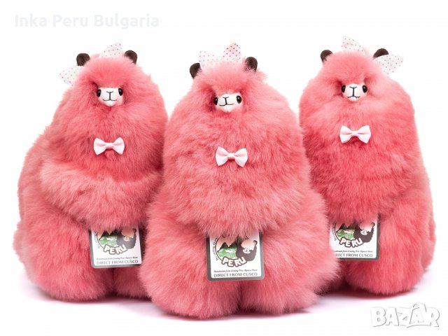  Усмихната алпака – голяма, 32 см, Cotton Candy, снимка 4 - Плюшени играчки - 37129543