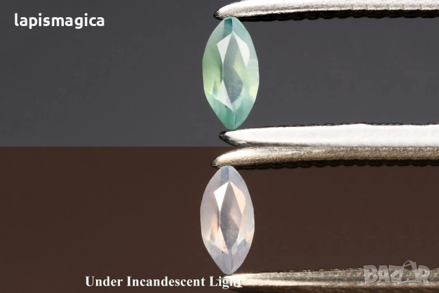 Естествен зелен александрит 0.05ct маркиз шлифовка 3.7x1.8mm