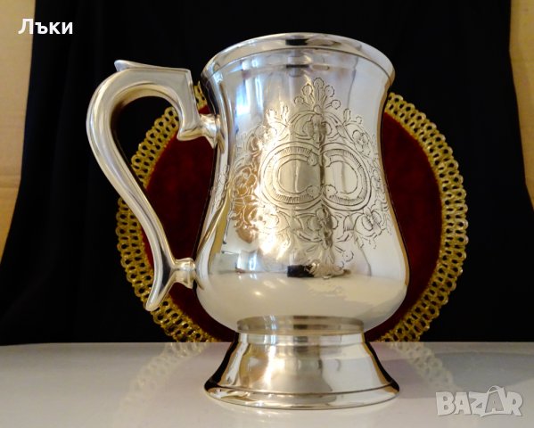 Английски бароков бокал никелово сребро. , снимка 12 - Антикварни и старинни предмети - 35649549