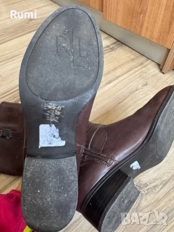 Дамски бутикови ботуши естествена кожа  Ralph Lauren! 38,5 н, снимка 9 - Дамски ботуши - 52306523