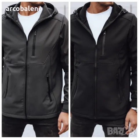 Мъжко преходно и изолирано яке с качулка, 2цвята 