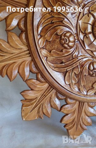 Дърворезба, розета (слънце) за таван, снимка 5 - Други - 32581624