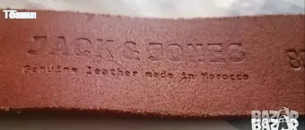 JACK and JONES Оригинал Нов Мъжки Колан Изцяло Естествена Кожа 100см., снимка 3 - Колани - 48669064