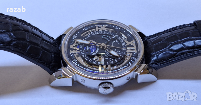 Cuervo Y Sobrinos Historiador Skeleton Moon phase , снимка 12 - Мъжки - 44901715