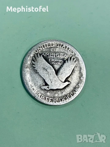 1/4 долар (Quarter) 1917-1930 г, САЩ - сребърна монета, снимка 2 - Нумизматика и бонистика - 51047691