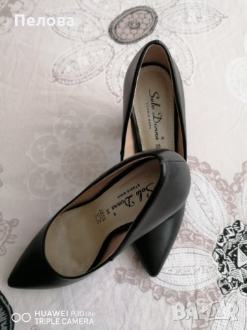 Черни елегантни обувки , снимка 2 - Дамски обувки на ток - 26309763