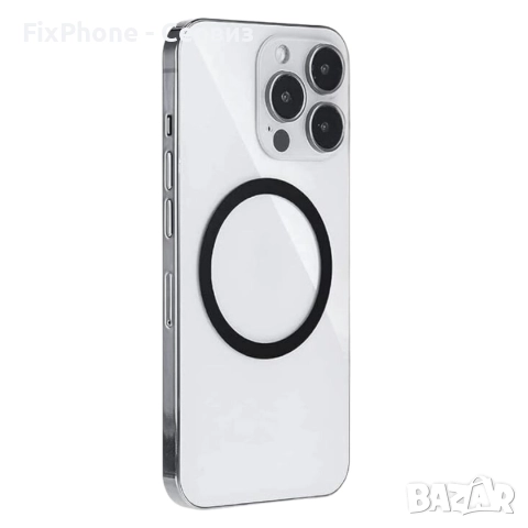 Кръгъл ринг-стикер bSmart Magnetic, съвместим с MagSafe аксесоари, Черен , снимка 2 - Калъфи, кейсове - 52642143