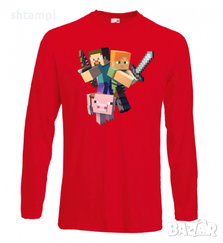 Мъжка тениска майнкрафт Minecraft 2,Minecraft,Игра,Забавление,подарък,Изненада,Рожден Ден., снимка 16 - Тениски - 36495016