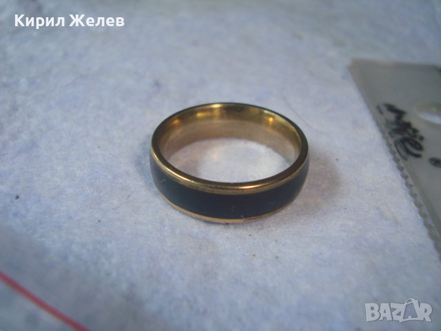 ПОЗЛАТЕН ФЕШЪН АРТ ПРЪСТЕН ТИП ХАЛКА от БЛАГОРОДНА НЕРЪЖДАЕМА СТОМАНА 29844, снимка 5 - Пръстени - 37743900