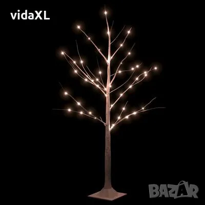 vidaXL LED дърво бяла бреза топло бяло 48 светодиода 120 см（SKU:345142）, снимка 3 - Декорация за дома - 48526877