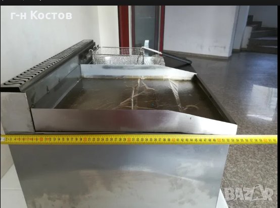 1.Газов фритюрник Нов  комбениран със скара гладка плоча 2 в 1. Професионален уред  За всяка кухня. , снимка 3 - Обзавеждане за заведение - 27664998