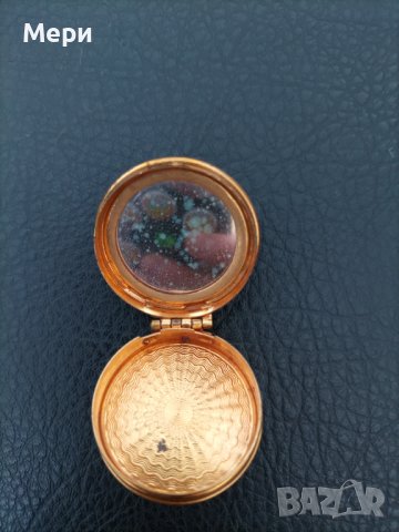Антична френска колекционерска кутийка(пудриера с огледалце)1930 г., снимка 3 - Антикварни и старинни предмети - 38017264