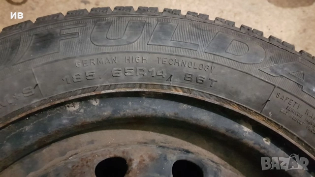 4 бр. зимни гуми + джанти 185/65/14 , снимка 3 - Гуми и джанти - 52661179