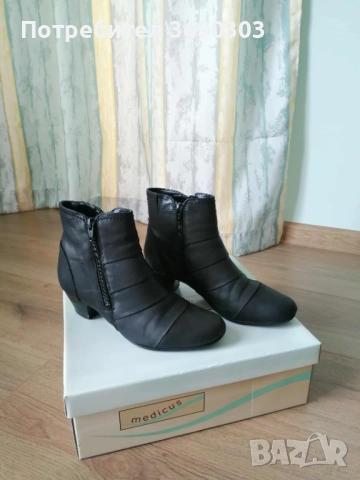 Дамски боти естествена кожа №36, цена 12 лв, черни, снимка 2 - Дамски боти - 52569674