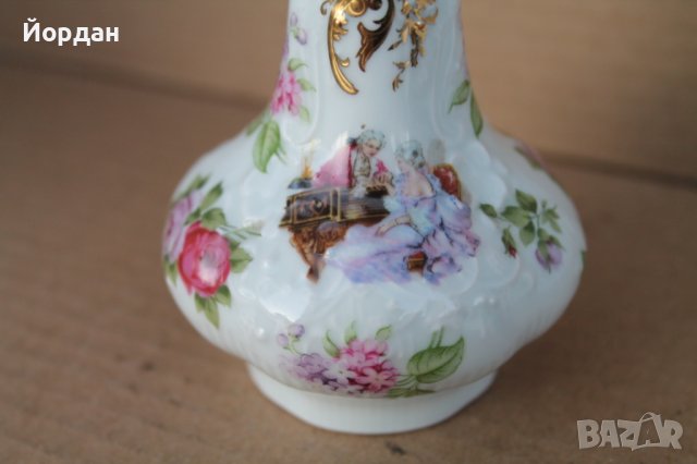 Френска порцеланова ваза ''Limoges'', снимка 4 - Антикварни и старинни предмети - 43479222