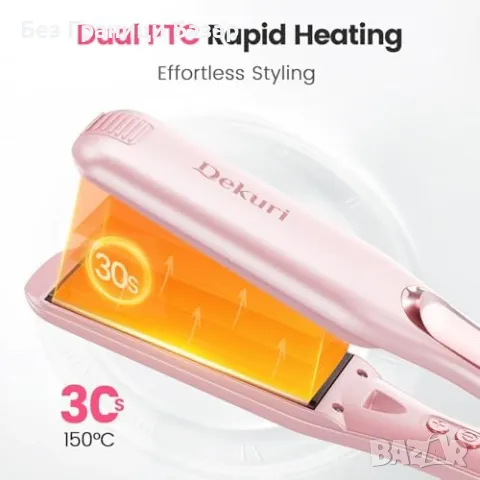 Нова Керамична преса за коса с 42 мм широки плочи идеална за гъста коса, снимка 5 - Преси за коса - 48619377