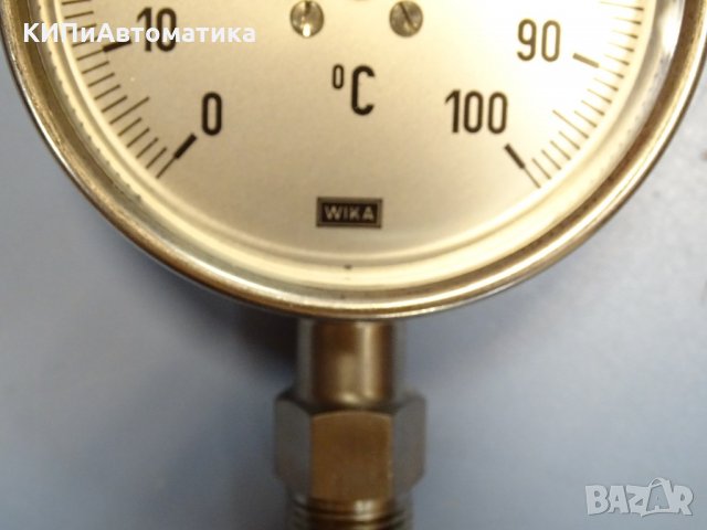 биметален термометър Wika thermometer ф100mm, 0/+100°C, L-230mm, снимка 3 - Резервни части за машини - 35228907