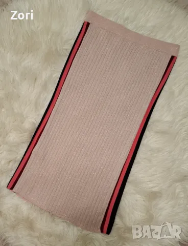 ИЗКЛЮЧИТЕЛНО КРАСИВА блестяща пола фино плетиво , снимка 6 - Поли - 49683068