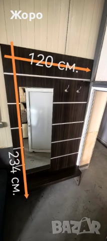 Портманто с огледало и закачалки, снимка 7 - Тоалетки - 52128133