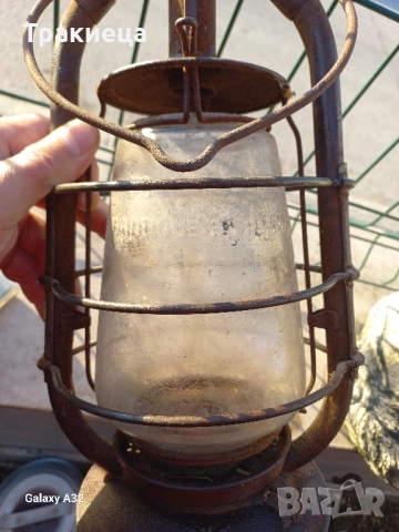 СТАРА НЕМСКА ГАЗЕНА ЛАМПА ФЕНЕР , снимка 4 - Антикварни и старинни предмети - 52512941