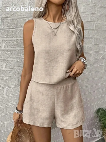 Ежедневен дамски летен комплект от две части, 5цвята , снимка 4 - Комплекти - 50782546