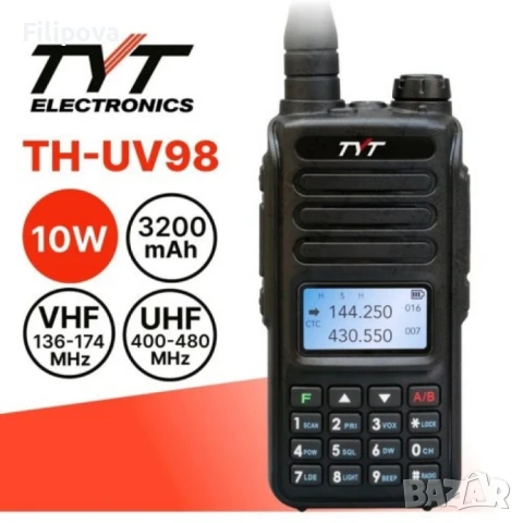 Професионална двубандова радиостанция TYT TH-UV98, снимка 4 - Друга електроника - 50750005