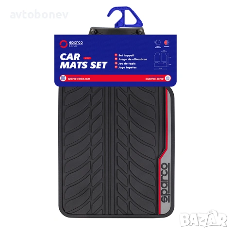 Гумени стелки SPARCO SPF507RD - универсални - 4бр./к-т черно/червено, снимка 2 - Аксесоари и консумативи - 53105234