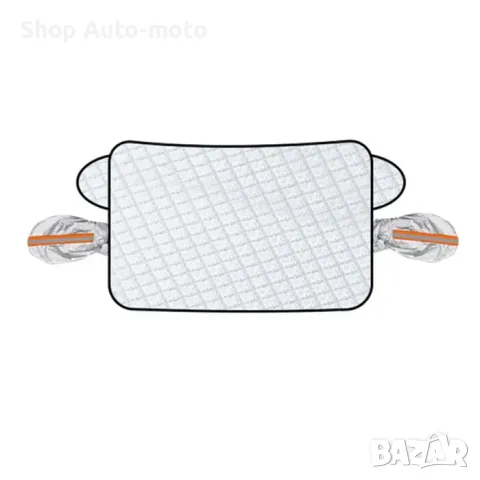 Термо сенник Automat, 160x116см, С капаци за огледалата, Сив