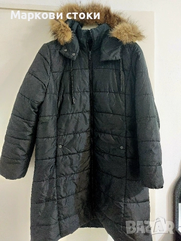 Стилно дамско яке Defacto с естествен косъм – размер XXL