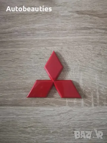 червено лого Mitsubishi 10 см, снимка 3 - Аксесоари и консумативи - 49989630