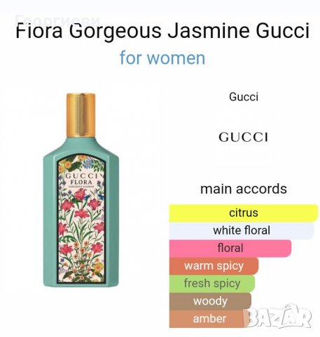 Flora Gorgeous  Jasmine Gucci , снимка 3 - Дамски парфюми - 38476629