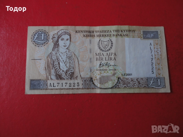 1 Паунд 2001 Кипър 12, снимка 3 - Нумизматика и бонистика - 52833635