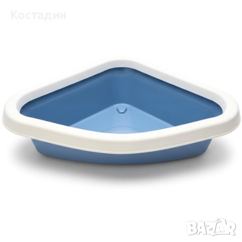 Ъглова Котешка Тоалетна - 56см/40см/14см - Синя разцветка - Sprint Corner - Stefanplast