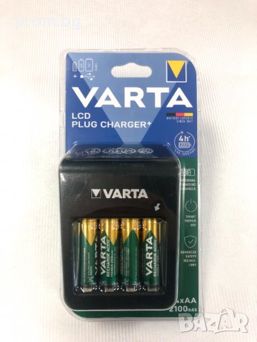 импулсно SMART зарядно VARTA с 4хАА батерии, USB, внос от Германия, снимка 1 - Друга електроника - 28676839