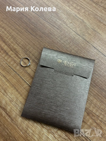 Чисто нов годежен пръстен Amaia Jewel – 14K бяло злато, диамант 0.06ct, сертификат, снимка 3 - Пръстени - 53066426