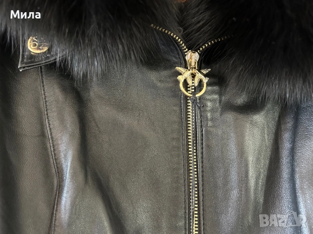 Pinko шикозно яке от естествена кожа, снимка 7 - Якета - 51764492