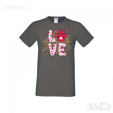 Мъжка тениска Свети Валентин Dog Love 1, снимка 4 - Тениски - 35649741